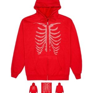 Rhinestone bone hoodie